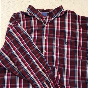 4XB Button-up Plaid Shirt
